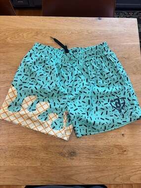 Baseball Lifestyle 101 Mint Ice Cream Sprinkle Mesh Shorts Size Small